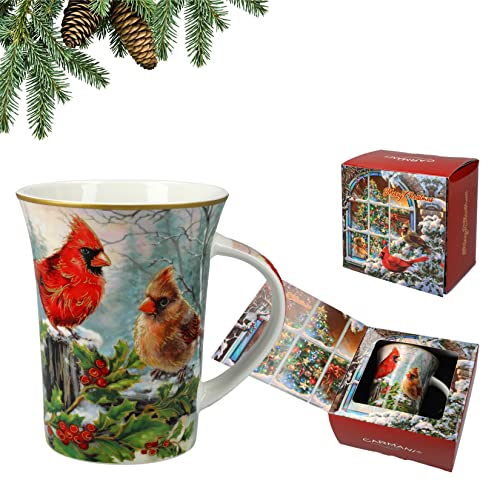 Carmani - Weihnachtstasse, festliche Partytasse für Tee, Kaffee, heiße Schokolade, dekoriert mit Weihnachtsthema, 350 ml von Carmani