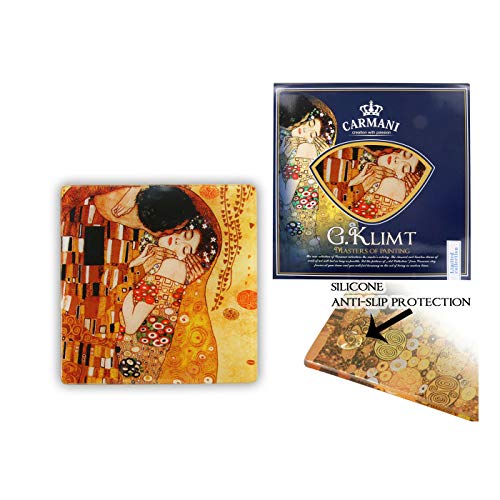 Carmani - Achterbahn/Kork-Pad mit Klimt-Bilder gedruckt, Der Kuss von Carmani