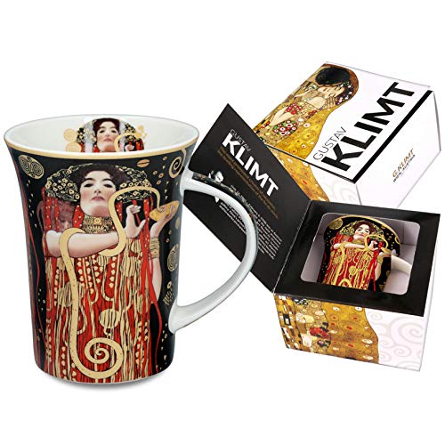 CARMANI - Porzellan-Becher mit 'Hygieia' von Gustav Klimt dekoriert 350ml von CARMANI