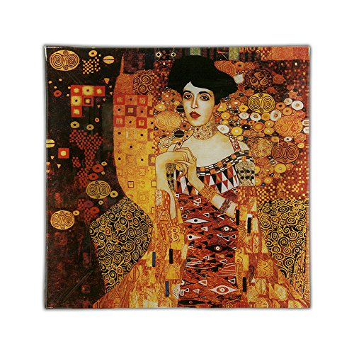 CARMANI - Quadrat Glasplatte Bedruckt mit Klimt: Adele von CARMANI