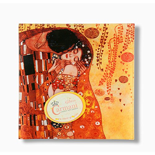 CARMANI - Quadrat Glasplatte mit Klimt Der Kuss gedruckt CARMANI - Quadrat Glasplatte mit Klimt Der Kuss gedruckt von Carmani