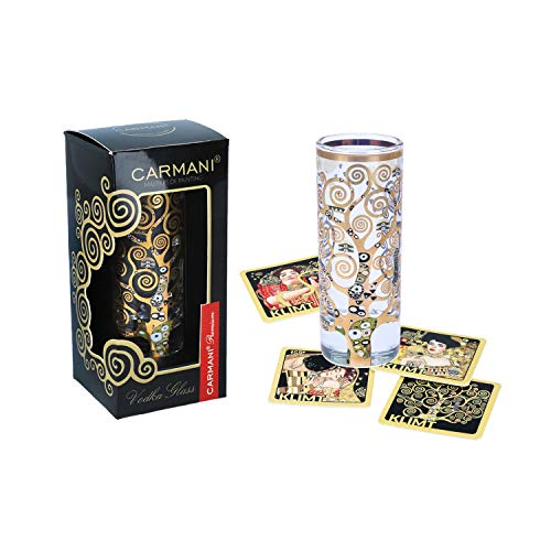 Carmani Schnapsglas, verziert mit Gustav Klimt "Der Baum des Lebens", 60 ml von Carmani