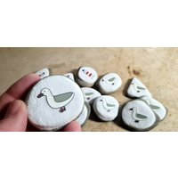 Magnet Möwe, Glücksbringer, Stein Mit Möwe von CarmenEndSteine