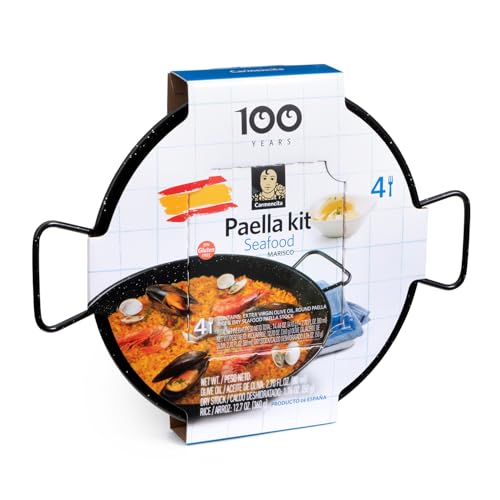 Carmencita Paella-Kit, Set: Olivenöl, Reis, Gewürzmischung, emaillierte Pfanne von Carmencita