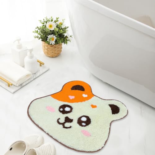 Carmoion Niedlicher Badezimmerteppich, dick, weich, saugfähig, Mikrofaser, rutschfest, maschinenwaschbar, trocknergeeignet, Badematten für Badezimmerboden, Badewanne, Dusche, Waschbecken und Carmoion Niedlicher Badezimmerteppich, dick, weich, saugfähig, Mikrofaser, rutschfest, maschinenwaschbar, trocknergeeignet, Badematten für Badezimmerboden, Badewanne, Dusche, Waschbecken und von Carmoion