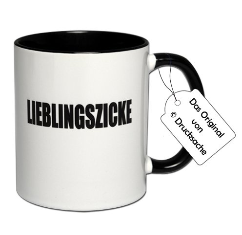 Carol Rose Photography Spruchtasse Funtasse Kaffeebecher Henkelbecher Tasse mit Spruch Teetasse Zicke Kaffeetasse Tasse mit Aufdruck LIEBLINGSZICKE von Carol Rose Photography