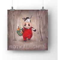 Poster Kälbchen Fürs Kinderzimmer von Caroletta01