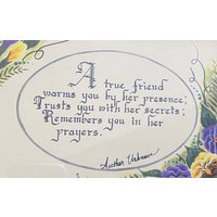 L. Renegar "93 Gerahmtes Aquarell "Ein Wahrer Freund..." von CarolinaMtnCompany