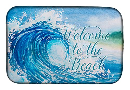 Caroline's Treasures BB8529DDM Wave Welcome, Abtropfmatte, 35,6 x 53,3 cm, mehrfarbig von Caroline's Treasures