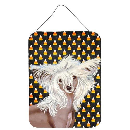 Caroline 's Treasures Chinesischer Schopfhund Candy Corn Halloween Hochformat Wand oder Tür Aufhängen Prints, 40,6 x 30,5 cm Multicolor von Caroline's Treasures