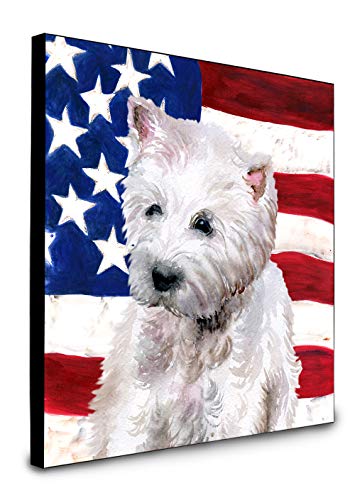 Caroline's Treasures Westie Patriotische Artwork Panel Wanddekoration, mehrfarbig von Caroline's Treasures