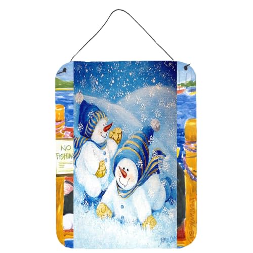 Caroline 's Treasures pjc1017ds1216 Snow Babies at Play Schneemann Wand oder Tür Aufhängen Prints, 40,6 x 30,5 cm Multicolor von Caroline's Treasures