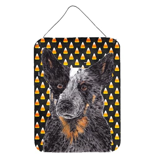 Caroline 's Treasures sc9190ds1216 Australian Cattle Dog Candy Corn Halloween Hochformat Wand oder Tür Aufhängen Prints, 40,6 x 30,5 cm Multicolor von Caroline's Treasures