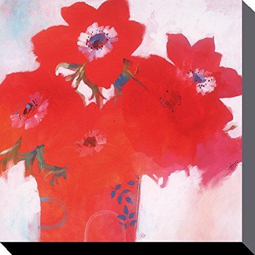 Carolyn Carter Kunstdruck auf Leinwand, Anemonenrot, 40 x 40 cm, Polyester, Mehrfarbig, 40x40x3.2 cm von Carolyn Carter