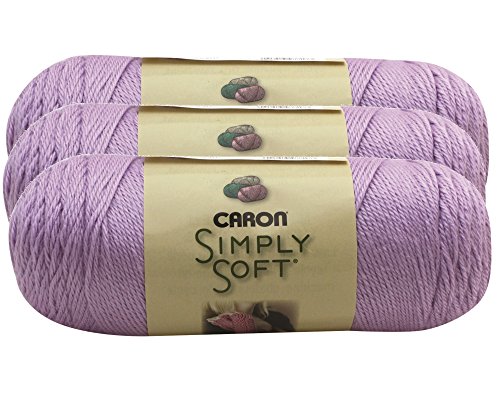 Caron, 170 g, Simply Soft Strickgarn, 3 Stück, Bone_Parent Orchidee von Caron