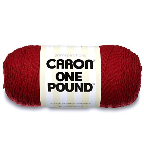 Caron 29401010562 Strickgarn, Stärke 4, 100% Acryl, Weinrot, zum Häkeln, Stricken und Basteln, 1 Stück von Caron