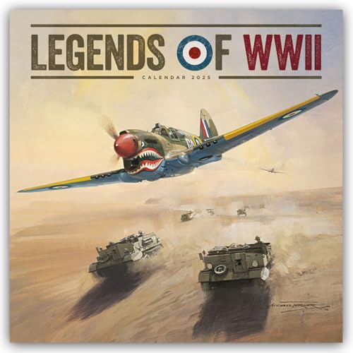 Legends of World War II – Legendäre Flugzeuge des Zweiten Weltkrieges 2025 – Wand-Kalender: Original Carousel-Kalender [Mehrsprachig] [Kalender] (Wall-Kalender) von Carousel Calendars