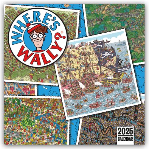 Where's Wally? – Wo ist Wally 2025 – Wand-Kalender: Original Carousel Calendar [Mehrsprachig] [Kalender] (Wall-Kalender) von Carousel Calendars