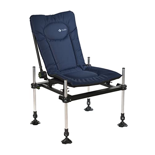 Carp Angelstuhl Campingstuhl CUZO F3 Blau Feeder Methood Stuhl Deluxe Karpfen Angler Campingstuhl mit extra Höhe von Carp