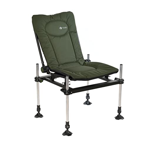 Carp Angelstuhl Campingstuhl CUZO F3 Green Feeder Methood Stuhl Deluxe Karpfen Angler Campingstuhl mit extra Höhe von Carp