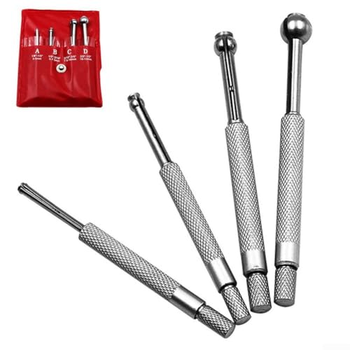 4 stücke Teleskop Gauge Set, Einstellbare Innendurchmesser Gauge Voll Runde Sphärische Geformt Expansion Loch Manuelle Messwerkzeug von Carpango