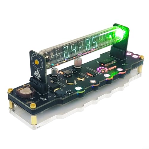 Carpango Tube Clock, IV18 Black Substrate Fluorescent Tube Decorations DIY Customized Pictures Nixie Tube Clocks, 160x45X60mm von ZYWUOY