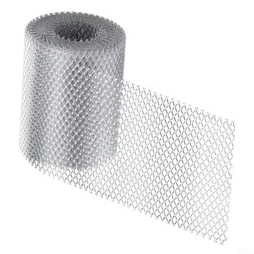 Dachrinnenschutznetz, 6,1 m, langlebiges Aluminium-Fallrohr-Laubschutzgitter für Netz, DIY-Dachrinnenschutz (12,7 cm) von Carpango