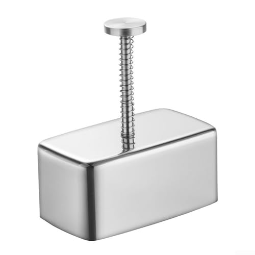 Carpango Rechteckige Musubi-Form aus Edelstahl, einfach zu bedienen und zu reinigen, machen Sie Musubi, hawaiianisches Sushi, Kimbab, Sekirei, Onigiri von Carpango