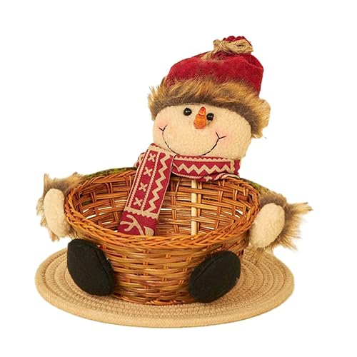 Weihnachten Süßigkeiten Schüssel, Süßigkeiten Korb Frohe Weihnachten Dekoration Xmas Schneemann Snack Süßigkeiten Aufbewahrungskörbe Schneemann von Carpango