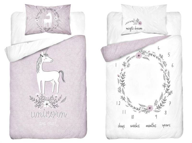 Babybettwäsche Baby Bettwäsche Set 100x135 Bettbezug Babybett Bettwäsche 100x135, Carpe Sonno, Mischgewebe, 2 teilig, Kleinkind Babybettwäsche 100x 135 Rosa Neugeborene von Carpe Sonno