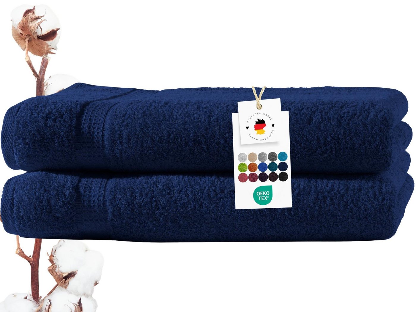 Carpe Sonno Badetücher 100x150 cm 100% Baumwolle Handtuch 500 Gramm /m2 Frottier Duschtuch, Frottier (Spar-Set, 2-St), Extra Soft & Weich, Saugfähig, Schwer, Atmungsaktiv, schnell trocknend von Carpe Sonno