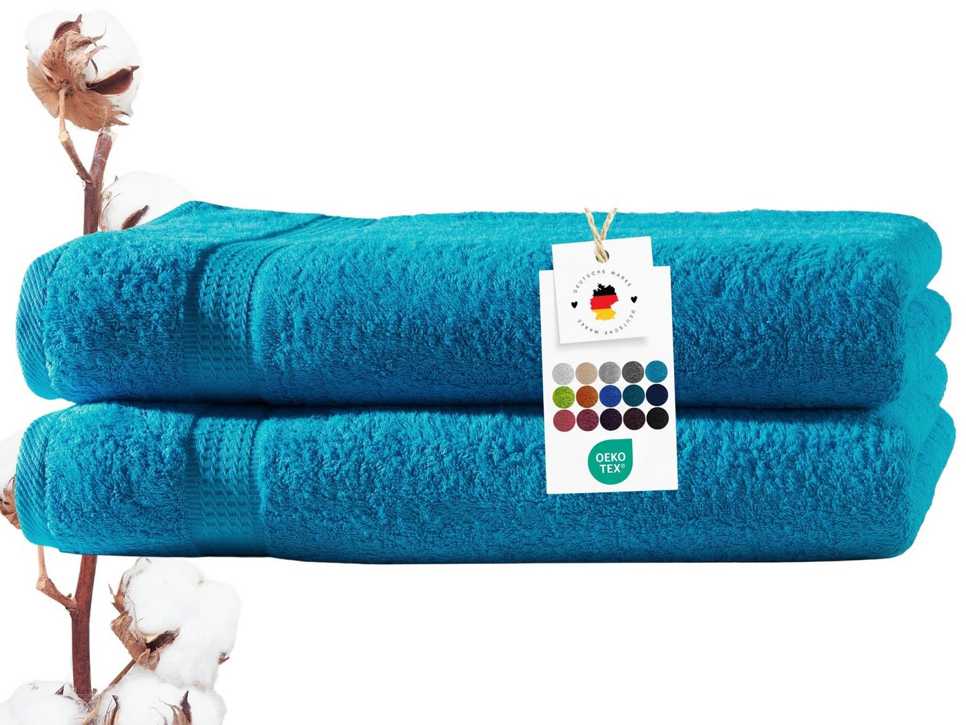 Carpe Sonno Duschtücher 70x140 cm 100% Baumwolle Handtücher 500 g/m2 Frottier Duschtuch Set, Frottier (Spar-Set, 2-St), Extra Soft & Weich, Saugfähig, Schwer, Atmungsaktiv, schnell trocknend von Carpe Sonno