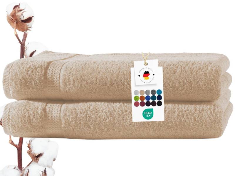 Carpe Sonno Duschtücher 70x140 cm 100% Baumwolle Handtücher 500 g/m2 Frottier Duschtuch Set, Frottier (Spar-Set, 2-St), Extra Soft & Weich, Saugfähig, Schwer, Atmungsaktiv, schnell trocknend von Carpe Sonno