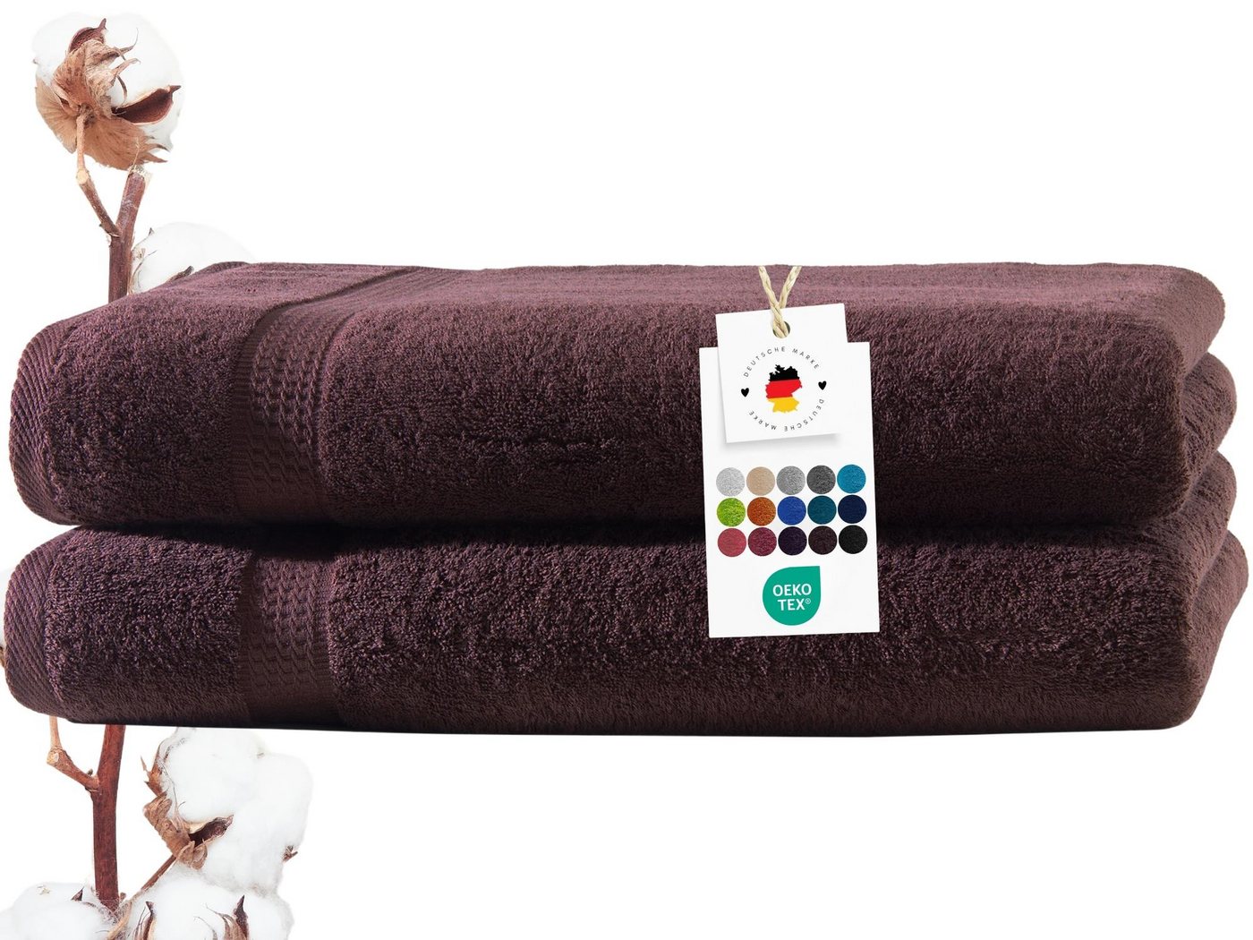 Carpe Sonno Duschtücher 70x140 cm 100% Baumwolle Handtücher 500 g/m2 Frottier Duschtuch Set, Frottier (Spar-Set, 2-St), Extra Soft & Weich, Saugfähig, Schwer, Atmungsaktiv, schnell trocknend von Carpe Sonno