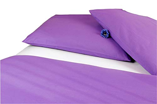 Carpe Sonno Eleganter Mako-Satin Bettbezug in der Übergröße 200 x 220 cm Lila Violett aus 100% Baumwolle für besten Schlafkomfort – Hotel Bettwäsche Set mit Kopfkissen-Bezügen von Carpe Sonno