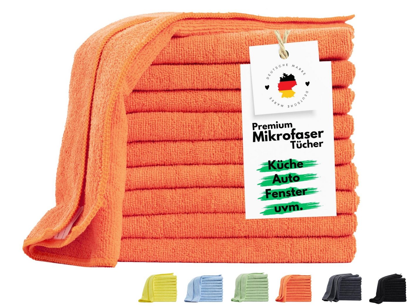 Carpe Sonno Fusselfrei Putztücher Fenstertücher Reinigungstücher Lappen Küche Auto Mikrofasertuch (Mikrofaser, 40x40 cm, Spar-Set, 10-tlg., 10 Mikrofasertücher, Microfasertücher für Reinigung & Politur Bad Fenster Putzlappen Orange) Carpe Sonno Fusselfrei Putztücher Fenstertücher Reinigungstücher Lappen Küche Auto Mikrofasertuch (Mikrofaser, 40x40 cm, Spar-Set, 10-tlg., 10 Mikrofasertücher, Microfasertücher für Reinigung & Politur Bad Fenster Putzlappen Orange) von Carpe Sonno