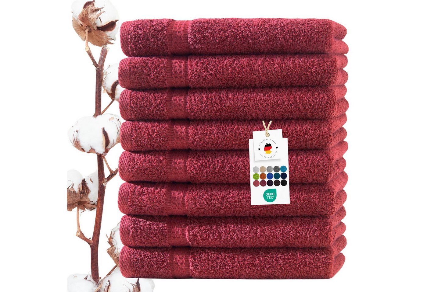 Carpe Sonno Gästehandtücher 30x50 cm 8x Gästetuch Set 100% Baumwolle Frottier Handtücher 500 g/m2, Frottier (Spar-Set, 8-St), Extra Soft & Weich, Saugfähig, Schwer, Atmungsaktiv, schnell trocknend von Carpe Sonno