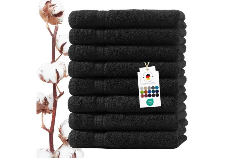 Carpe Sonno Gästehandtücher 30x50 cm 8x Gästetuch Set 100% Baumwolle Frottier Handtücher 500 g/m2, Frottier (Spar-Set, 8-St), Extra Soft & Weich, Saugfähig, Schwer, Atmungsaktiv, schnell trocknend von Carpe Sonno