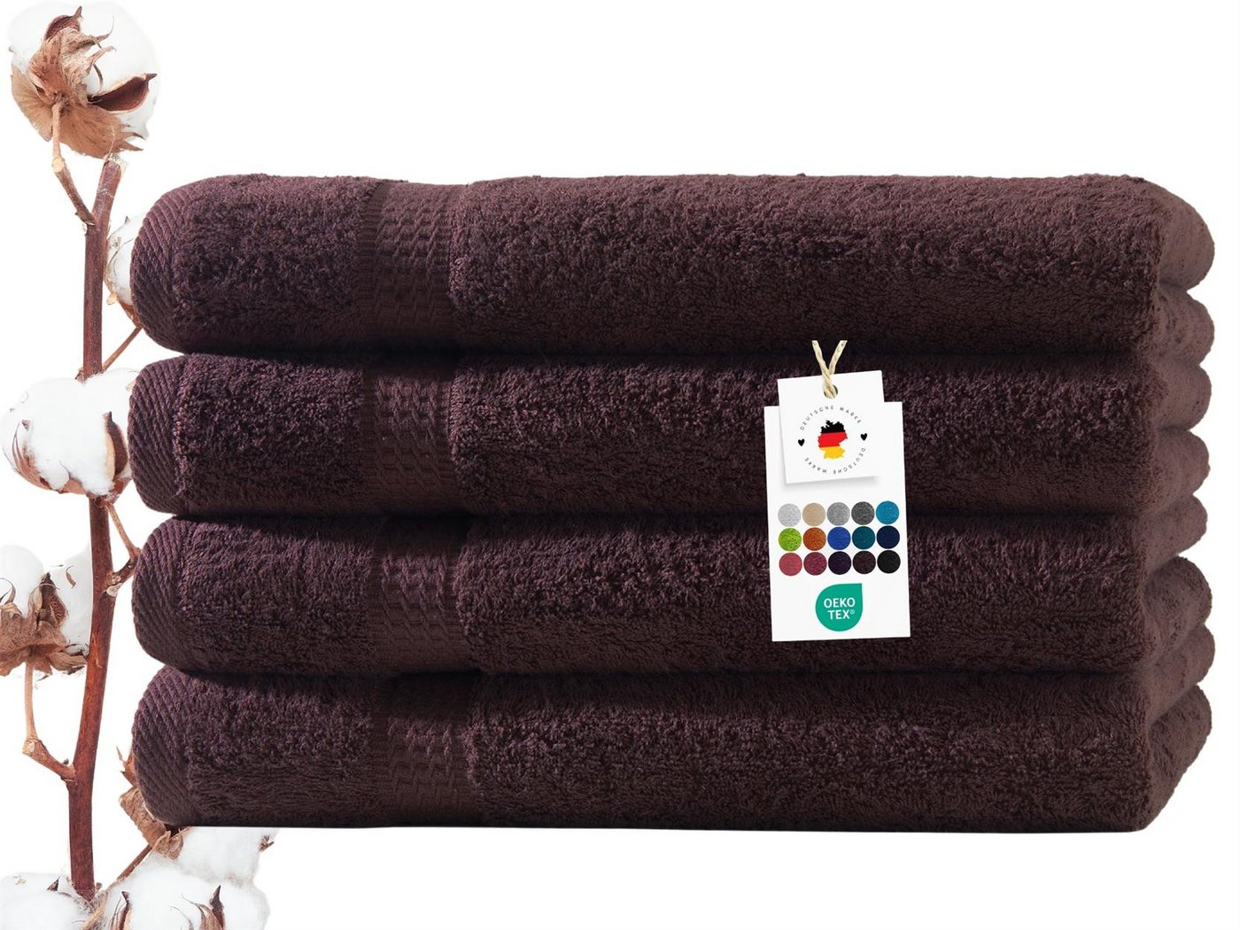 Carpe Sonno Handtuch Set Frottier Handtücher 50x100 cm aus 100% Baumwolle, Frottier (Spar-Set, 4-St), Extra Soft & Weich, Saugfähig, Schwer, Atmungsaktiv, schnell trocknend von Carpe Sonno