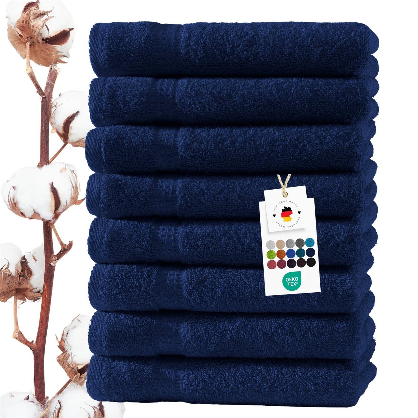 Carpe Sonno Handtuch Set 50x100 cm 100% Baumwolle Handtücher Set 500 g/m2 Frottier Handtuchset, Frottier (Spar-Set, 8-St), Extra Soft & Weich, Saugfähig, Schwer, Atmungsaktiv, schnell trocknend von Carpe Sonno