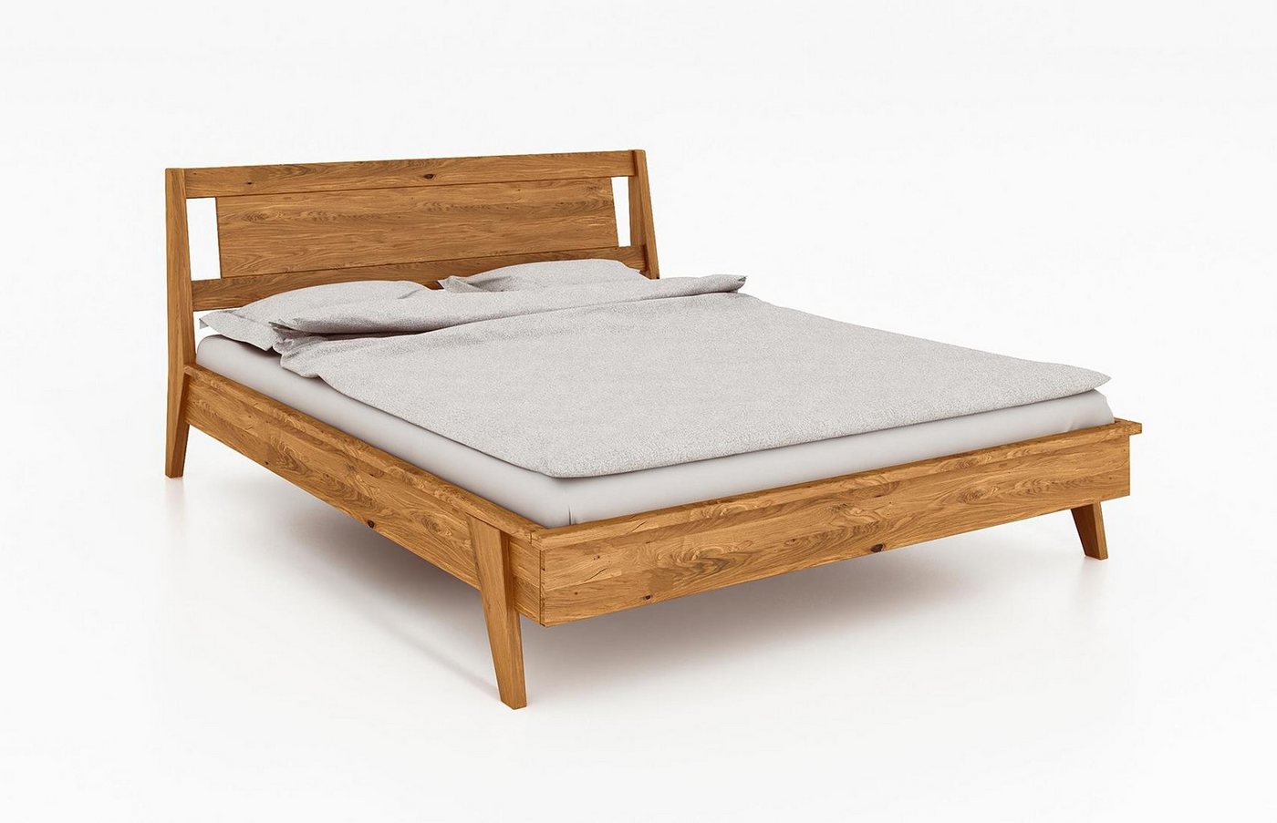 Carpe Sonno Massivholzbett Einzelbett Doppelbett Massiv Holzbett Bettrahmen Bettgestell Ehebett (Bettgestell, Bettgestell), Holzbett Schlafzimmer Eiche Massivholzbett 90x200 von Carpe Sonno