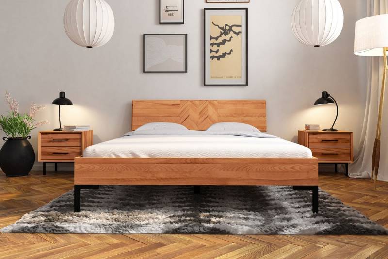 Carpe Sonno Massivholzbett Holzbett Massivholzbett Bettrahmen Bettgestell Einzelbett Doppelbett (Bettgestell, Bettgestell), Holzbett Schlafzimmer Buche Massivholzbett 80x220 Überlänge 220 cm von Carpe Sonno