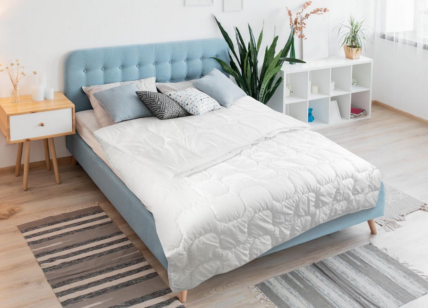 Carpe Sonno Microfaserbettdecke 4 Jahreszeiten Bettdecke Sommer Winter 135x200 155x220 200x200 200x220, Füllung: Thermofill/Hohlfaser silikonisiert (50% Polyester/50% diverse Faserarten), Bezug: Microfaser-Feinbatist (100% Polyester), MADE IN GERMANY: Winterdecke + Sommerdecke + Ganzjahresdecke 135x200 von Carpe Sonno