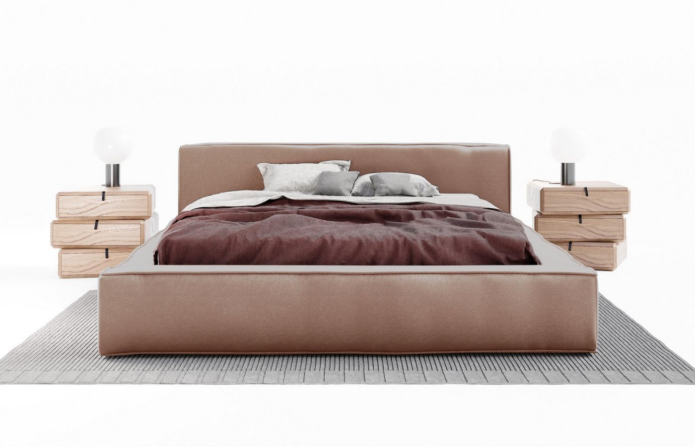 Carpe Sonno Polsterbett Stoffbett Polsterbett 120x200 140x200 160x200 180x200 200x200 (Polsterbett inkl. Lattenrost und Bettkasten, Stoffbet inkl. Lattenrost und Bettkasten), Bett gepolstert Funktionsbett Stauraumbett Einzelbett 140x200 von Carpe Sonno