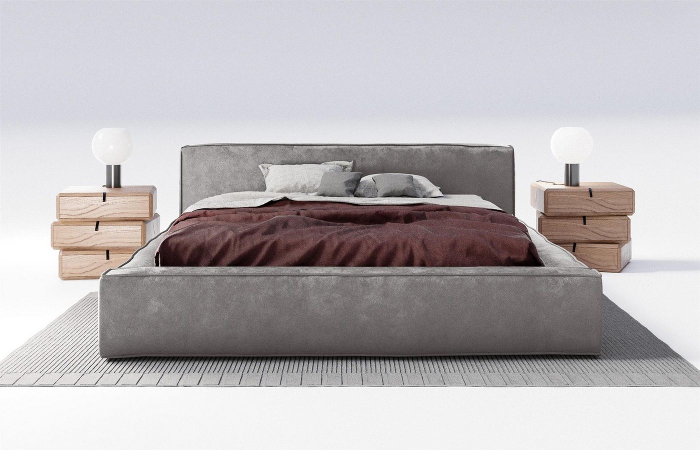 Carpe Sonno Polsterbett Stoffbett Polsterbett 120x200 140x200 160x200 180x200 200x200 (Polsterbett inkl. Lattenrost und Bettkasten, Stoffbet inkl. Lattenrost und Bettkasten), Bett gepolstert Funktionsbett Stauraumbett Einzelbett 140x200 von Carpe Sonno