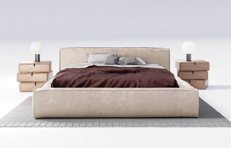 Carpe Sonno Polsterbett Stoffbett Polsterbett 120x200 140x200 160x200 180x200 200x200 (Polsterbett inkl. Lattenrost und Bettkasten, Stoffbet inkl. Lattenrost und Bettkasten), Bett gepolstert Funktionsbett Stauraumbett Einzelbett 140x200 von Carpe Sonno