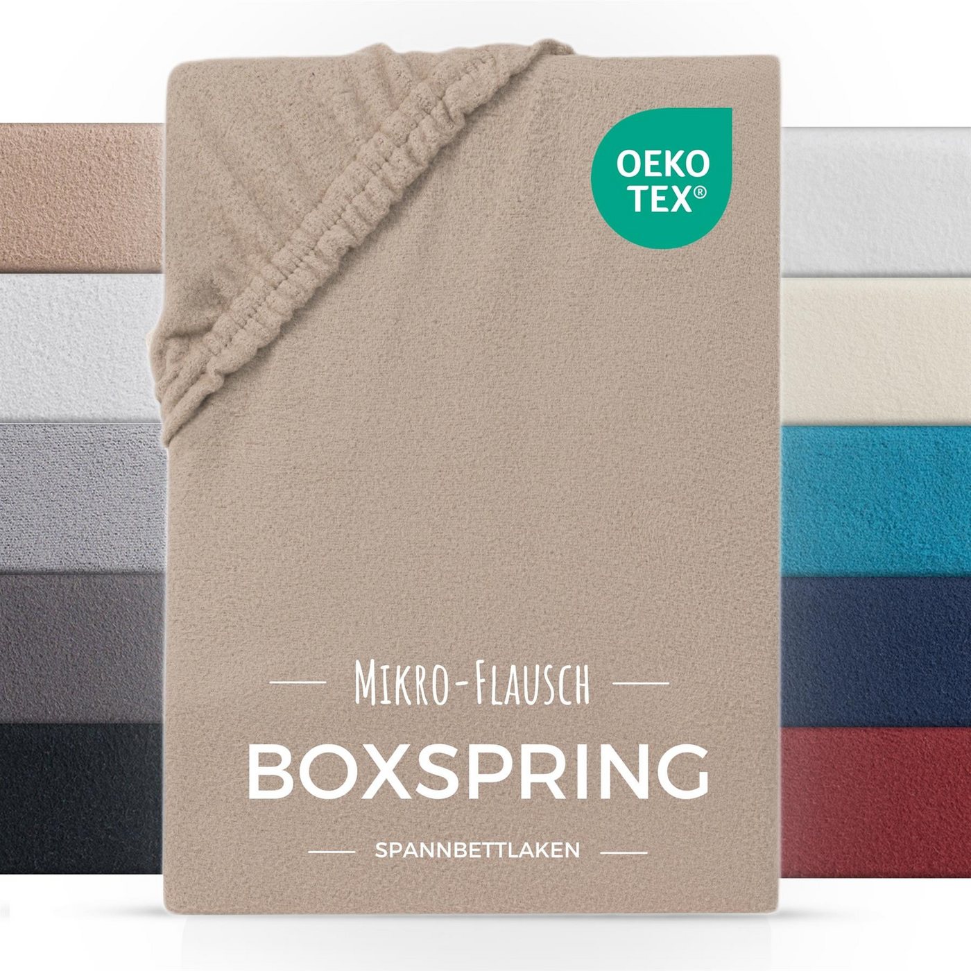 Carpe Sonno Spannbettlaken Boxspring Winter Teddy Fleece Plüsch 180x200 200x200 180x220 200x220, Fleece, Gummizug: rundum, (1 Stück), Wasserbett Spannbettlaken Kuschelig Warm Spannbetttuch Braun von Carpe Sonno