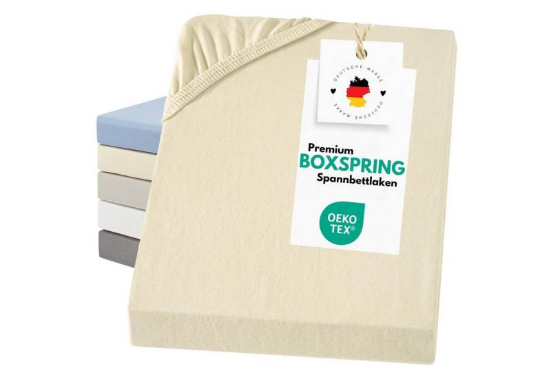 Carpe Sonno Spannbettlaken Boxspringbett Baumwolle 90x200 100x200 140x200 160x200 180x200 200x200, Jersey, Gummizug: rundum, (1 Stück), Jersey Matratzenbezug Bettwaren Wasserbett Matratze bis 50 cm von Carpe Sonno