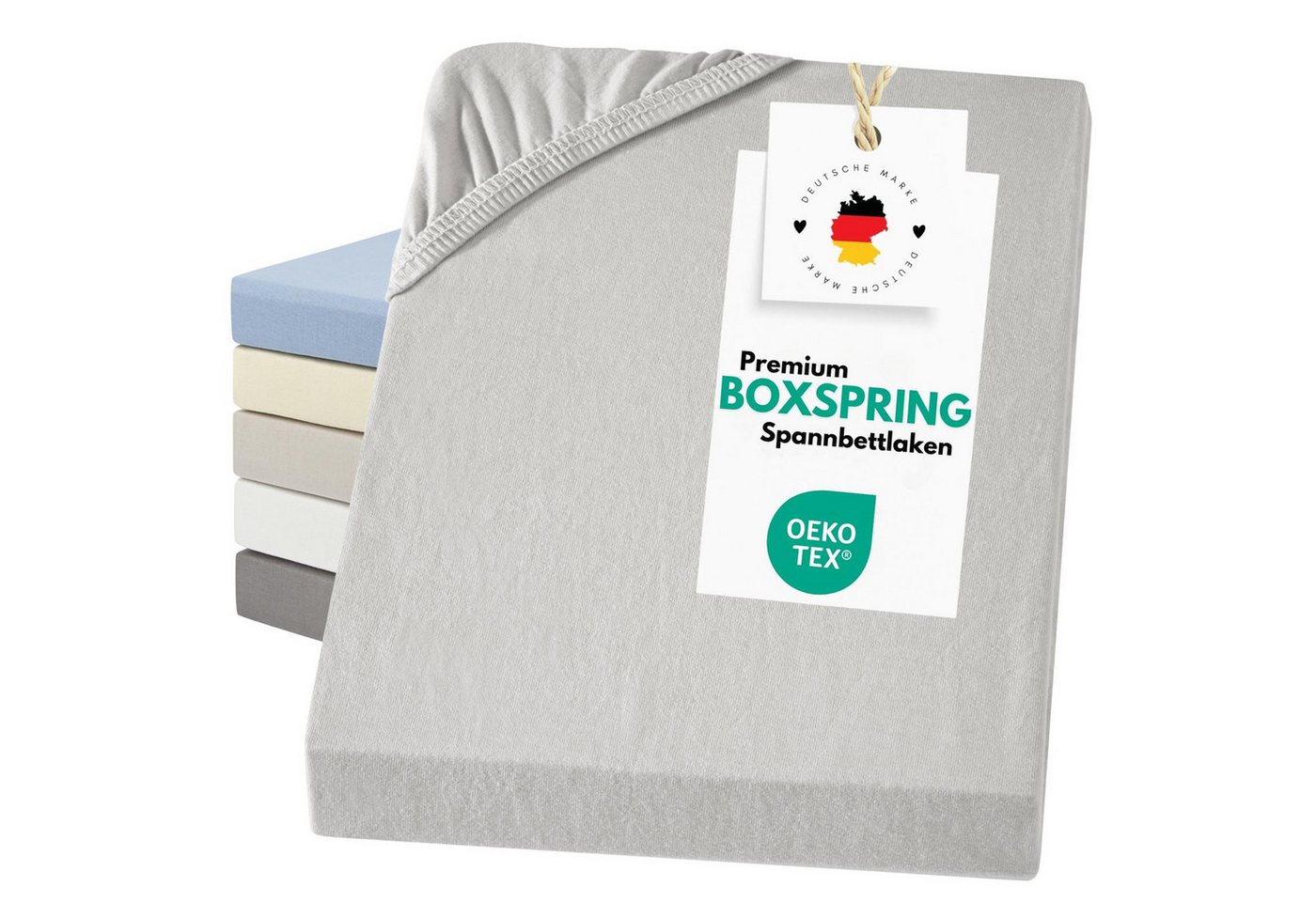 Carpe Sonno Spannbettlaken Boxspringbett Baumwolle 90x200 100x200 140x200 160x200 180x200 200x200, Jersey, Gummizug: rundum, (1 Stück), Mako Jersey Matratzenbezug Gummizug Wasserbett Matratze bis 50 cm von Carpe Sonno