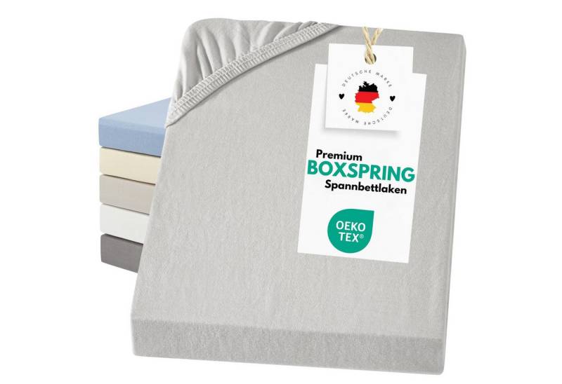 Carpe Sonno Spannbettlaken Boxspringbett Baumwolle 90x200 100x200 140x200 160x200 180x200 200x200, Jersey, Gummizug: rundum, (1 Stück), Mako Jersey Matratzenbezug Gummizug Wasserbett Matratze bis 50 cm von Carpe Sonno